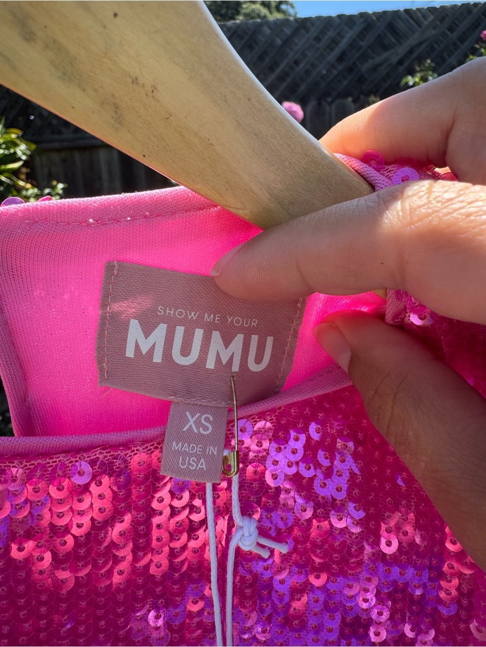 NWT Show Me Your Mumu Maddison Mini Dress in Bright Pink Sequins size XS - Picture 10 of 13